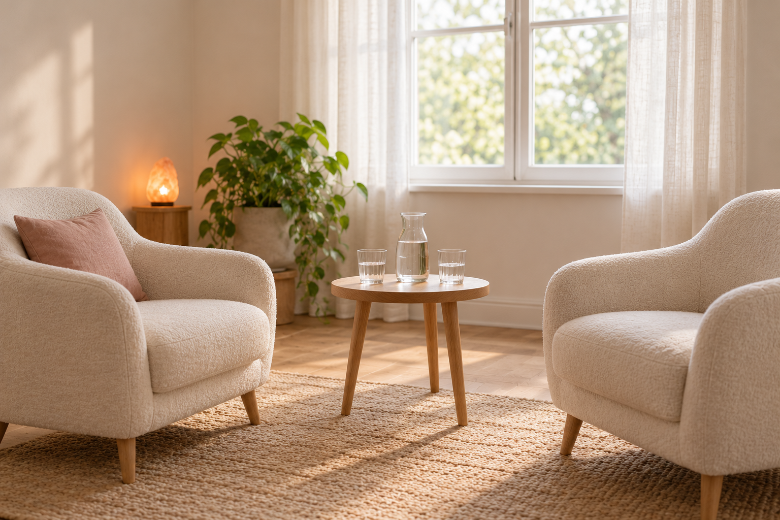 Espace de consultation lumineux et cocooning